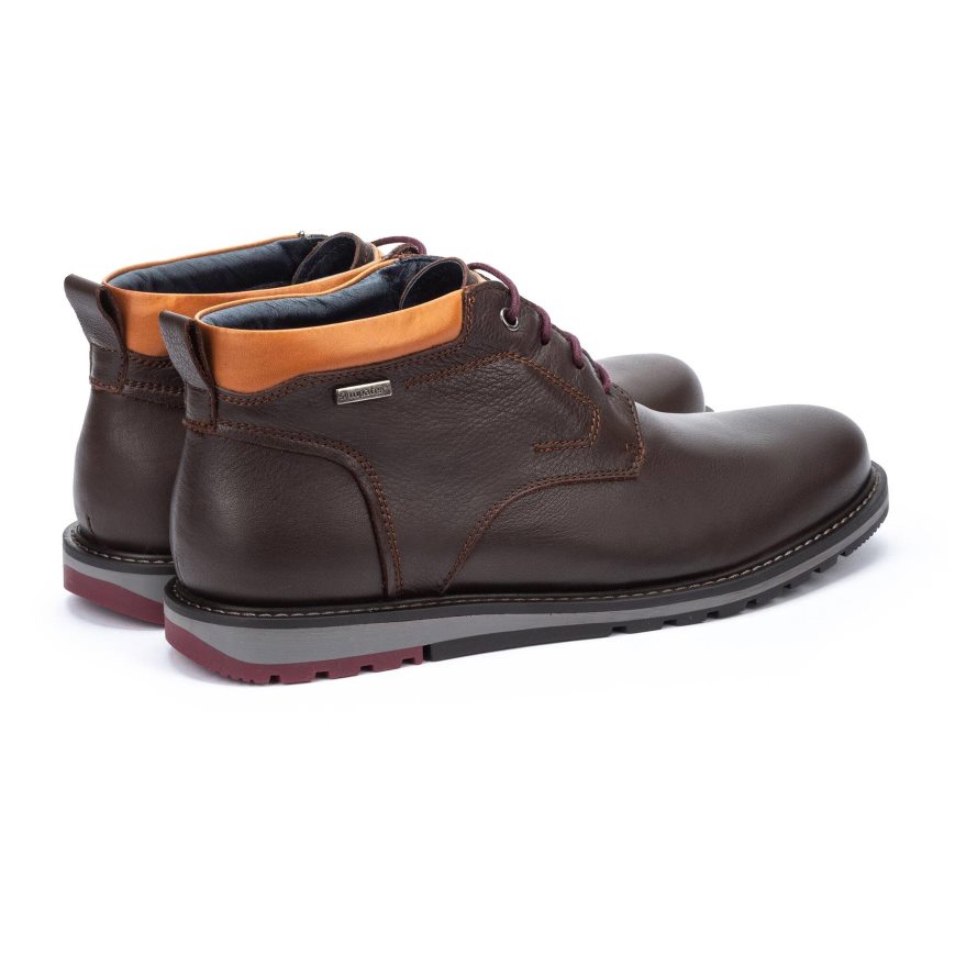 Men's Pikolinos BERNA Ankle Boots Brown | NZ W71A823